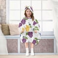 thumbnail image 7 of joogoo Wearable Blanket Hoodie for Grapes Pattern Oversized Sherpa Hooded 3-14 YR M, 7 of 7