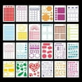 thumbnail image 4 of 24Pcs Planner Stencils for Journal Notebook Diary Scrapbook Reusable PET Stencil, 4 of 10