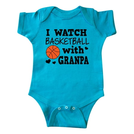 

Inktastic I Watch Basketball with Granpa Gift Baby Boy Bodysuit