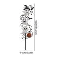 thumbnail image 3 of 2 pcs Halloween Ghost Garden Stake Light Outdoor Yard Stake with Crackle Glass Warm Glow Metal Frame with Witch Hat Bats Stars Pumpkin Decor for Lawn Pathway Porch Spooky Display, 3 of 6