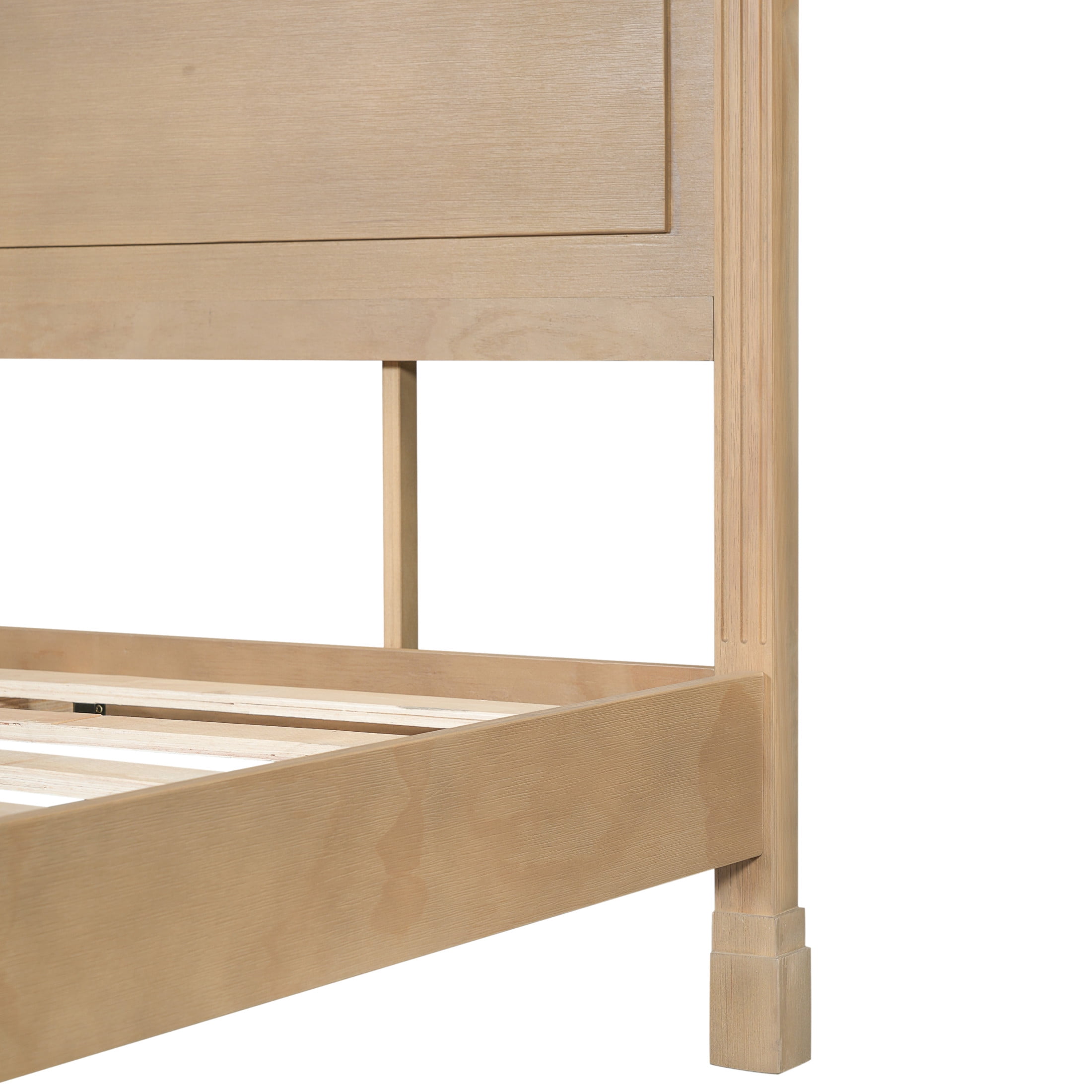 Christopher Knight Home Rustic Solid Wood King Bed Frame with High Headboard and Footboard, Natural