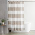 thumbnail image 4 of Fabric Shower Curtain - 72 x 72 Inch, Large Gray Stripe, 4 of 4