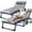 2 Pack Gray with 2 Sided Mattress & Pillow, variant on Slsy 4-Fold Folding Camping Cot with 2 Sided Mattress & Pillow, Adjustable 4-Position Folding Lounge Chair, Portable Sleeping Cots Bed