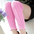 thumbnail image 4 of IDALL Socks for Women,Crew Socks Fashion Women Winter Warm Leg Warmers Knitted Crochet Long Socks Ankle Socks,No Show Socks Pink, 4 of 7