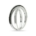 thumbnail image 2 of Black Diamond Criss-Cross Ring in Sterling Silver, 2 of 4