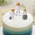 thumbnail image 4 of RuiJiao Aerospace-Themed Birthday Cake Decoration Set - 3-Piece Astronaut and Star System for Kids' Birthdays and Car Ornaments - Perfect for Space Lovers, 4 of 5