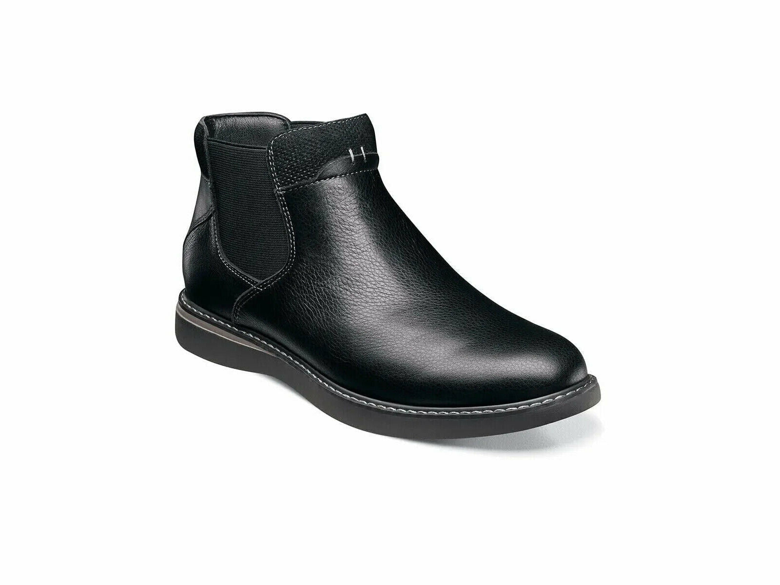 Nunn Bush Bayridge Plain Toe Chelsea Black Leather 84929-001 -