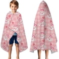 thumbnail image 3 of Strawberry Plants Fruit Milk Box Checkered Hooded Bath Towel，50"x30" for Ages 3 To 12 Kids, Quick Dry Lightweight Soft Microfiber Hood Beach Towel Cover Up for Kids, 3 of 7