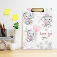 thumbnail image 2 of FORMRS Acrylic Clipboard with Low Profile Clip Standard A4 Letter Size, 12.5" x 9", Cartoon Elephant, 2 of 8