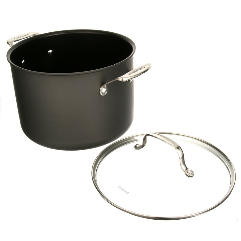8 pcs Cuisinart Stainless Steel Pots and Pans Glass Lids Stock Pot