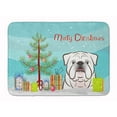 thumbnail image 1 of Carolines Treasures BB1592RUG Christmas Tree White English Bulldog Machine Washable Memory Foam Mat, 1 of 1