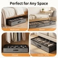thumbnail image 5 of Under Bed Shoe Storage Organizer, 2 Pack Foldable Underbed Shoes Containers with Handle,Shoe Rack Organizer Total Fits 24 Pairs of Shoes, Gray, 5 of 9