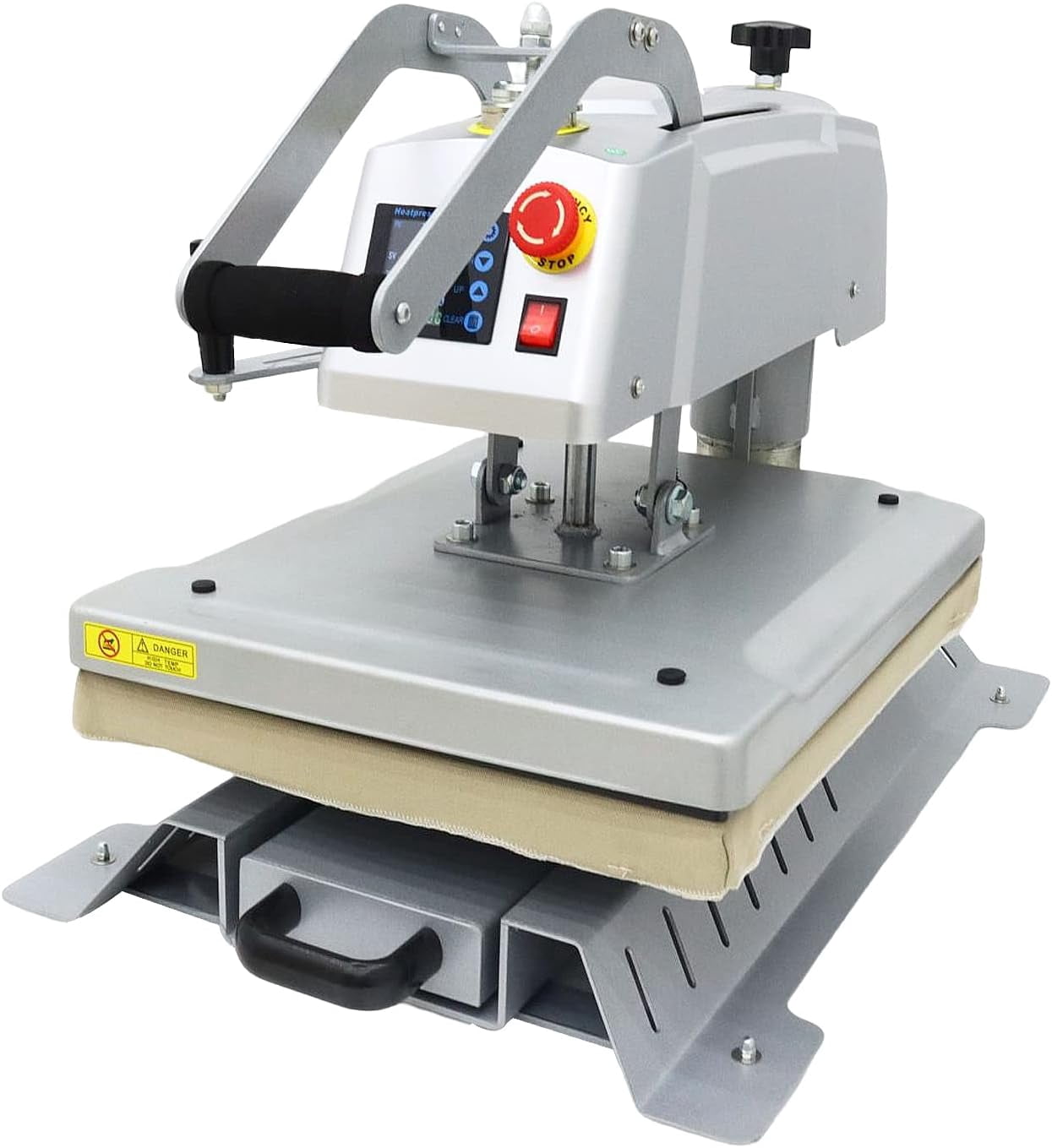 PreAsion Magnetic Semi-Auto Heat Press Machine with LCD Screen T-Shirt Printing 16x20in Pressure Setting 110V