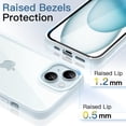 thumbnail image 5 of JETech Case for iPhone 15 6.1-Inch, Shockproof Phone Bumper Cover, Solid Color Matte TPU Frame, Anti-Scratch Clear Back (Blue), 5 of 6