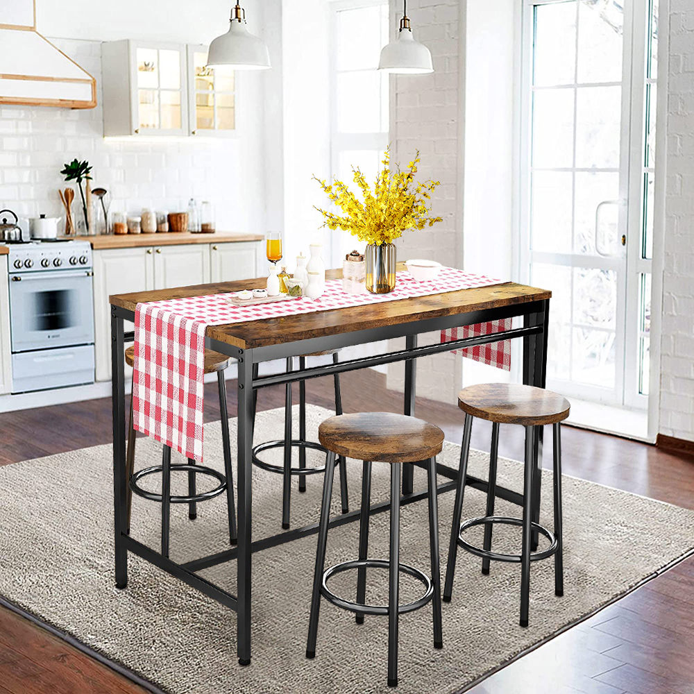 5 Piece Bar Table Set Btmway Counter Height Dining Set For 4 Space