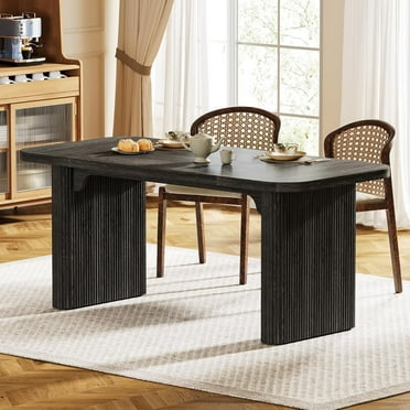 Tribesigns Kitchen Dining Table for 4-6 People, 62-Inch Modern Farmhouse Dining Table (Only Table)