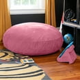 Jaxx 4 ft Cocoon Kids Bean Bag Chair and Crash Pad Pink