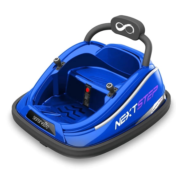 Open Box Serenelife 360 Degree Spinning Bumper Car Belt & Controls, Blue