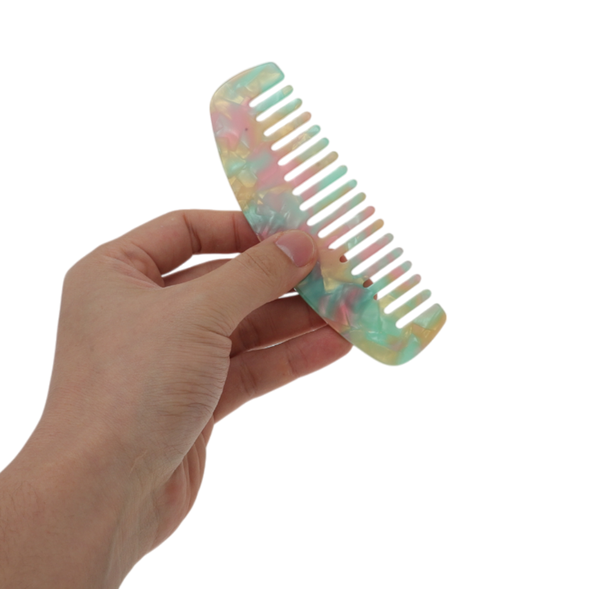 Unique Bargains 1 Pc Durable Marble Hair Comb Designed for All Hair Types Styles Green