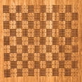 thumbnail image 1 of Ahgly Company Indoor Square Checkered Orange Modern Area Rugs, 8' Square, 1 of 4