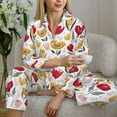 thumbnail image 6 of Daiia Tulips Flowers for Women's Long-Sleeved Pajama Set – Soft & Comfortable Sleepwear Button-Up Pajamas Cozy Lounge Wear-X-Large, 6 of 7