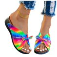 thumbnail image 3 of Oyedens Slip On Sandals For Women Butterfly Fashion Casual Wedge Sandals Colorful Non Slip Waterproof Outdoor Dress Slides Sandals, 3 of 5