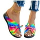 thumbnail image 2 of MKLEKYY Sandalias Ortopédicas para Mujer, Sandalias de Cuña Con Lazo Arcoíris para Mujer, Sandalias de Playa Ligeras E Informales de Verano, 2 of 4