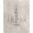 thumbnail image 2 of Harper, Ethan 20x24 White Modern Wood Framed Museum Art Print Titled - Chandelier Schematic III, 2 of 4
