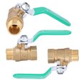 thumbnail image 3 of 3Pcs Ball Valve, Ball Shut Off Valve, Durable G1/2In For Indoor Gas Piping System Cold/Hot Water Piping System, 3 of 8