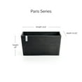 thumbnail image 2 of Ecopots Paris Durable Modern Rectangular Indoor/Outdoor Recycled Based Composite Flower Planter, Dark Grey, 23.5", 2 of 4