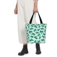 thumbnail image 4 of KLL Tote Bag for Women Green Sea Turtle Print Shopping Grocery Reusable Bags for Office School Shopping Travel, 4 of 6