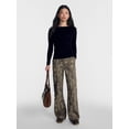 thumbnail image 2 of No Boundaries Women's Wide Leg Cargo Pants, 31.5" Inseam, Sizes XXS-4X, 2 of 5