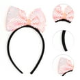 thumbnail image 5 of Unique Bargains 1 Pc Big Butterfly Sequins Headband Christmas for Women for Girls Pink, 5 of 6