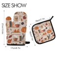 thumbnail image 2 of Yayeee Oven Mitts and Pot Holder Set of 2 Heat Resistant Kitchen Gloves Baking Hot Pad, Fall Acorns Pattern, 2 of 5