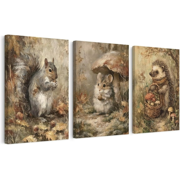 Bear Nursery Wall Art Decor Kids Canvas Poster Baby Boy Nursery Wall Decor Woodland Animal Pictures Teddy Peeking Bear Prints Cute Brown Painting Neutral Artwork Bedroom Set of 3
