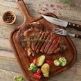 thumbnail image 3 of Tramontina Provence 15.75-in x 10.5-in African Mahogany Steak Serving Board, Natural Oil Finish, 3 of 4