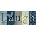 thumbnail image 2 of Coulter, Cynthia 18x10 Black Ornate Wood Framed with Double Matting Museum Art Print Titled - Live Love Laugh Navy III, 2 of 4