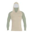 thumbnail image 2 of Men's UV Protection Sun Hoodie Color Block UPF 50+ Long Sleeve Fishing Shirt Lightweight Hiking Rash Guard, 2 of 4