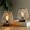 Brown, variant on Set of 2 Medium Battery Powered Outdoor Lantern 6.5'' High Metal Cage Table Lamp with LED Edison Bulb for Home Wedding Parties Patio Event Indoor Outdoor(Pink)