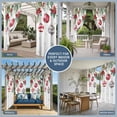 thumbnail image 3 of Outdoor Curtains for Patio Waterproof, Christmas Balls Grommet Gazebo Curtains Drapes for Porch, Pergola,Backyard,Outside, 2 Privacy Panels 54 x 84 Inch, Vintage Watercolor Floral Evergreen White, 3 of 9