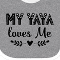 thumbnail image 4 of Inktastic My Yaya Loves Me Grandchild Girls Baby Bib, 4 of 4