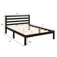 thumbnail image 4 of Patiojoy Wooden Platform Bed Full Size Bed Frame Slat Support with Headboard, 4 of 8