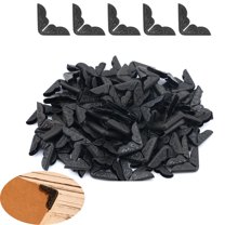 Tutuviw 100 Pcs Metal Vintage Iron Book Corners Protectors, Paperback Book Corner Protectors, Corners Triangle Carved Decorative Protector for Photo Albums Notebooks and Folders (Black)