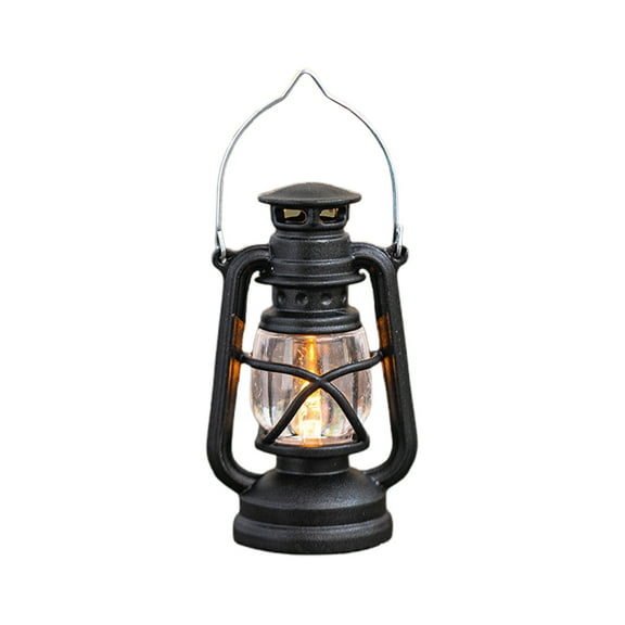 LED Vintage Flameless Lantern Outdoor Hanging Lantern Battery Operated Candles Lamp Electronic Oil Lamps Indoor Outdoor Hanging Lantern for Holiday Christmas Decoration