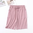 thumbnail image 2 of YANGXINX Women's Pajama Shorts Loungewear Bottoms Elastic Waist Shorts with Pockets Beach Vacation Clothes, 2 of 4