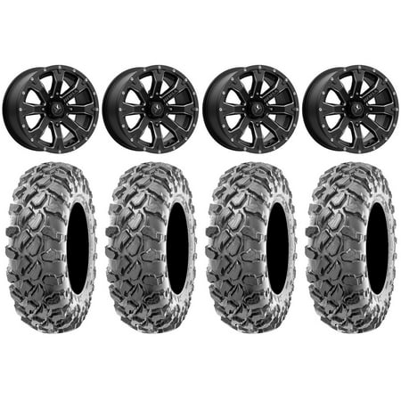 MSA Bounty 14 Wheels Black 29 Carnage Tires Can-Am Commander Maverick Renegade Outlander Defender MSA Bounty 14 Wheels Black 29 Carnage Tires Can-Am Commander Maverick Renegade Outlander Defender