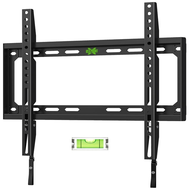 USX MOUNT Soporte de pared fijo para TV con perfil bajo para la mayoría de televisores LED, LCD y de pantalla plana de 26 a 60 pulgadas, soporte de montaje para TV con VESA de hasta 400 x 400 mm y cap