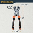 thumbnail image 7 of POWERTEC Wheeled Tile Nippers for Glass, Ceramic, Porcelain, and Mosaic - Ergonomic Soft Grip, Heavy Duty 22mm Tungsten Carbide Scoring Wheels Cuts and Trim Tile Up to 1/4” (71901N), 7 of 7