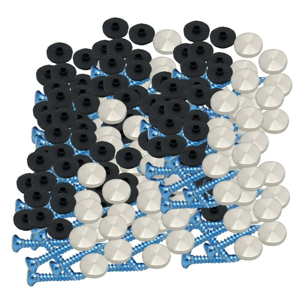 Arandelas de tornillos para espejo, elegantes y portátiles, clavos de espejo multiusos, tapas decorativas para decoración de espejo, paneles de baño Diámetro de la tapa 18 mm.