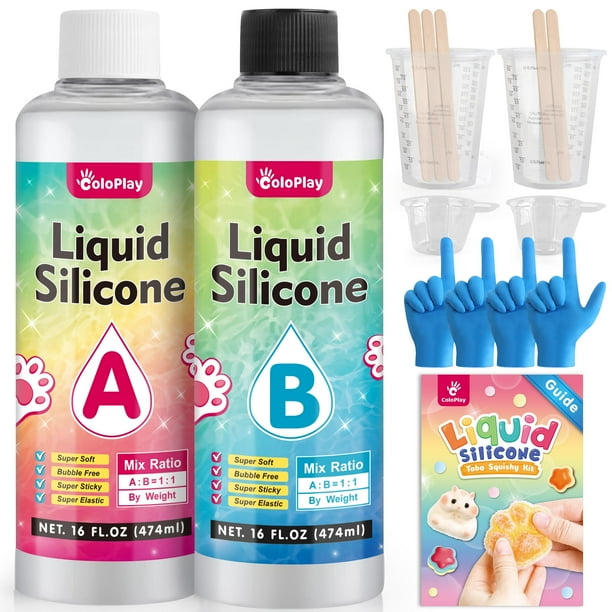 Kit de manualidades ColoPlay Taba Squishy, 946 ml, silicona